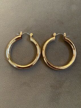 Gold Hoop Earrings NWOT